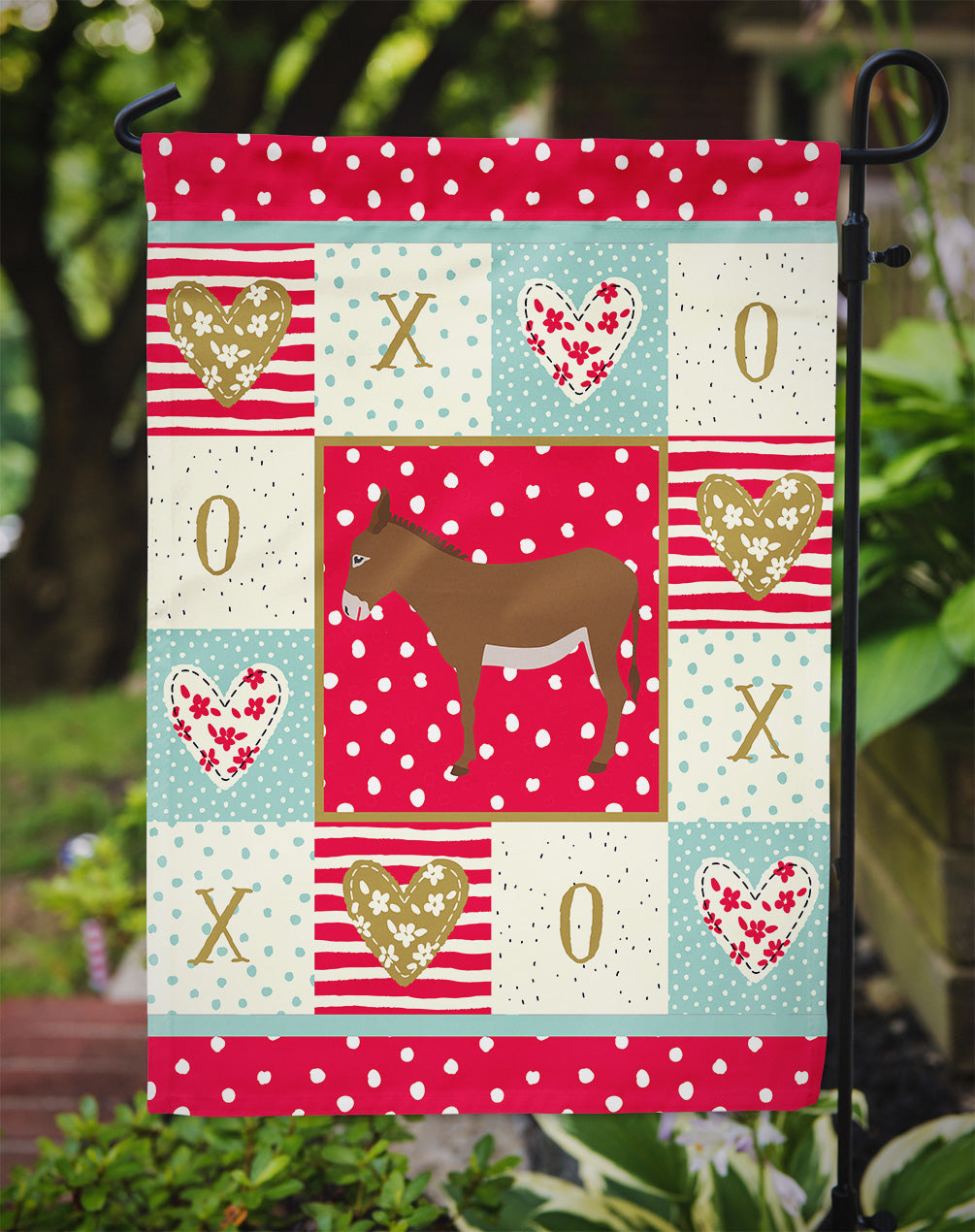 Cotentin Donkey Love Garden Flag Mailbox Decorative Yard Banner Outside Patio Artwork for Flower Beds, Garden Size, Multicolor