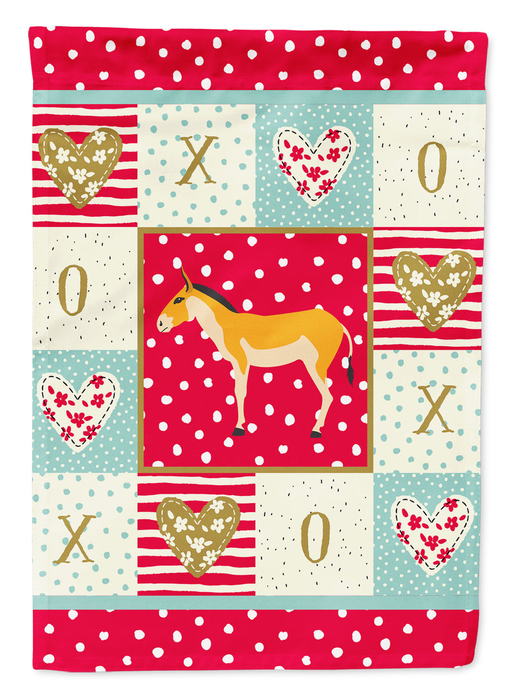 Turkmenian Kulan Donkey Love Garden Flag Mailbox Decorative Yard Banner Outside Patio Artwork for Flower Beds, Garden Size, Multicolor