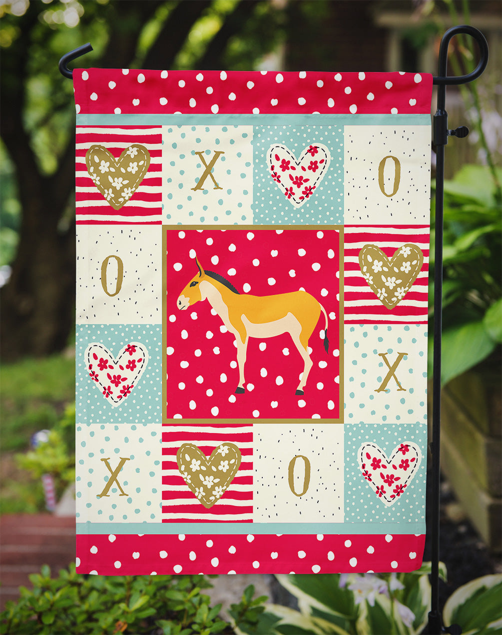 Turkmenian Kulan Donkey Love Garden Flag Mailbox Decorative Yard Banner Outside Patio Artwork for Flower Beds, Garden Size, Multicolor
