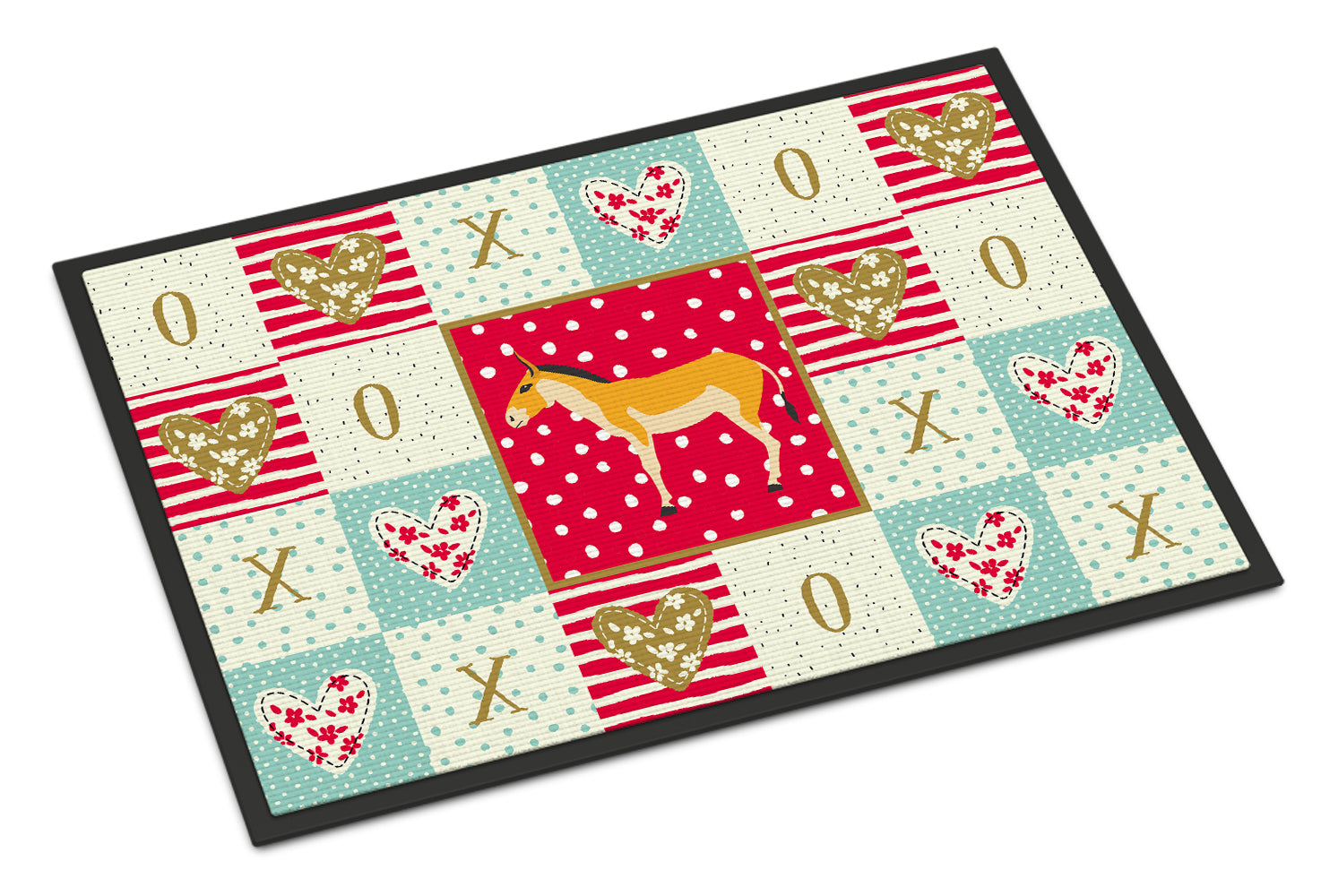 Turkmenian Kulan Donkey Love Doormat Indoor Outdoor 18H X 27W Front Door Mat Rugs for Entryway, Non Slip Washable