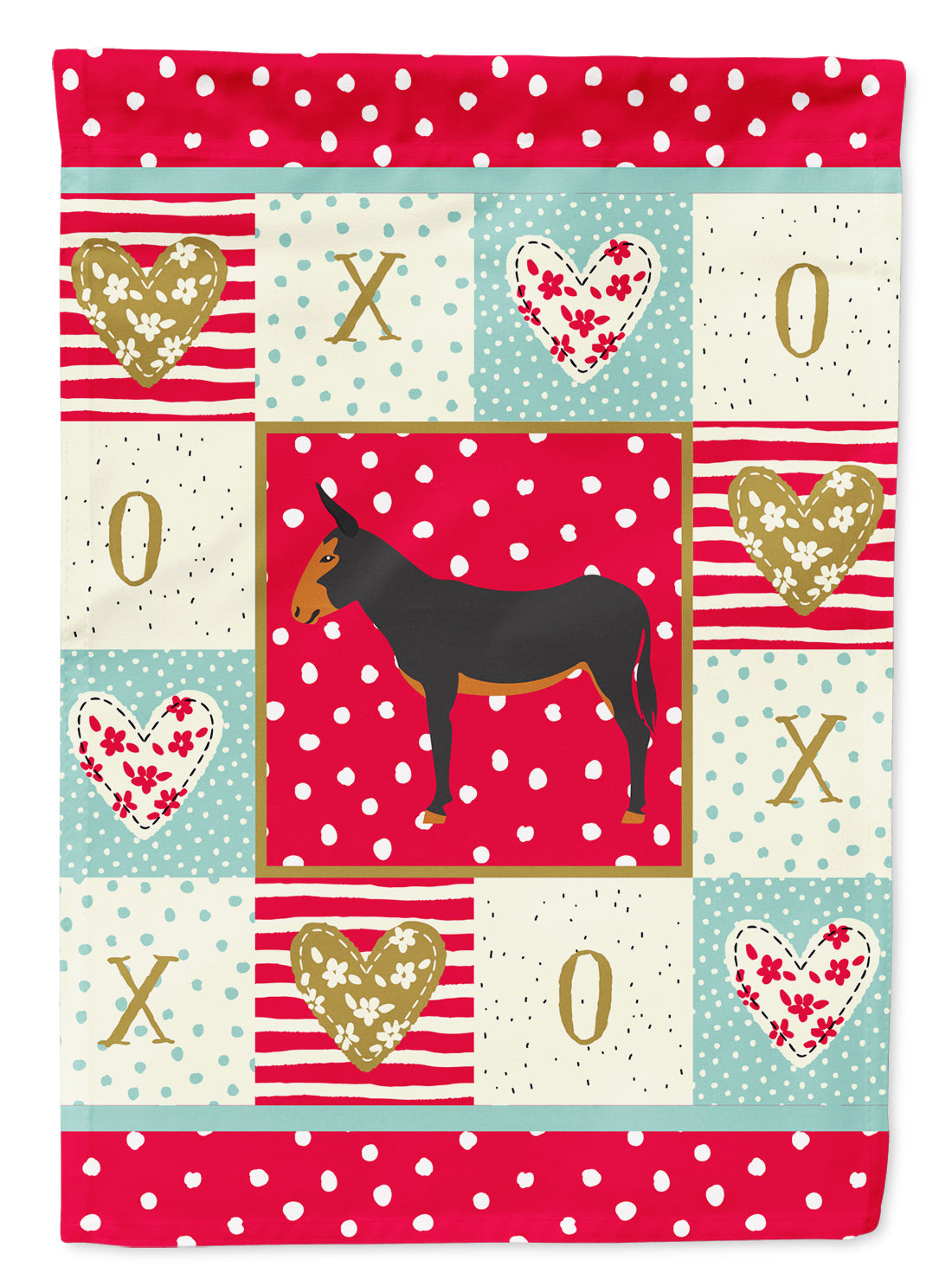 Catalan Donkey Love Garden Flag Mailbox Decorative Yard Banner Outside Patio Artwork for Flower Beds, Garden Size, Multicolor