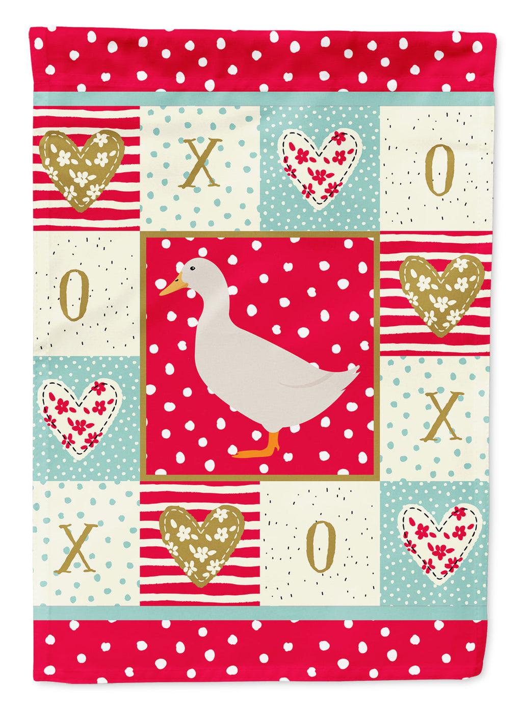 American Pekin Duck Love Garden Flag Mailbox Decorative Yard Banner Outside Patio Artwork for Flower Beds, Garden Size, Multicolor