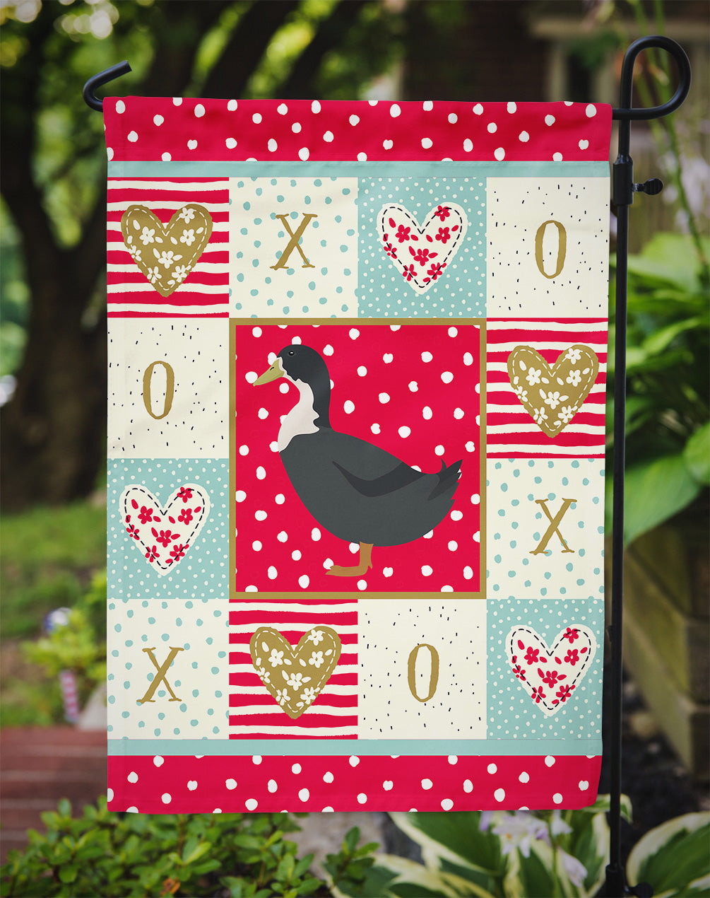 Blue Swedish Duck Love Garden Flag Mailbox Decorative Yard Banner Outside Patio Artwork for Flower Beds, Garden Size, Multicolor