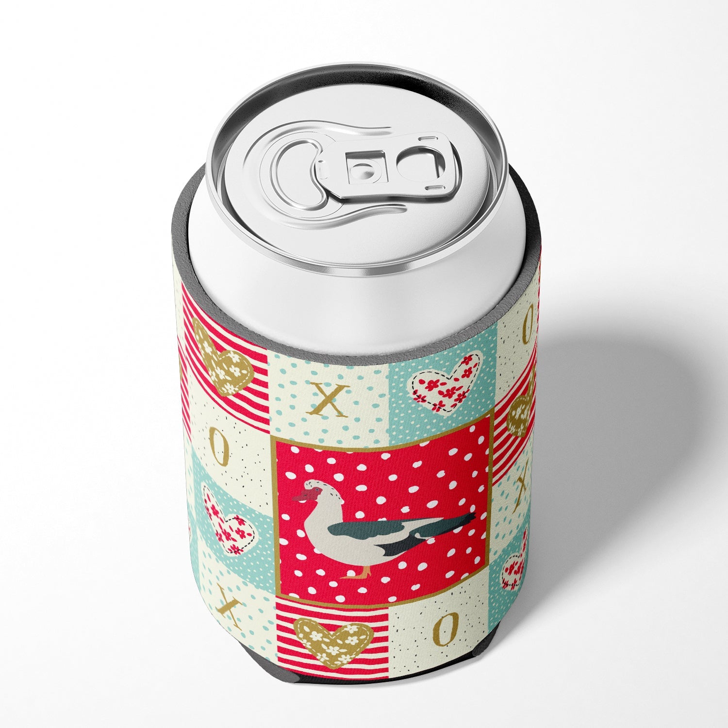 Muscovy Duck Love Can or Bottle Hugger Cooler Sleeve for Standard 12 oz Cans, Insulated Foam Beer & Soda Can Hugger Reusable