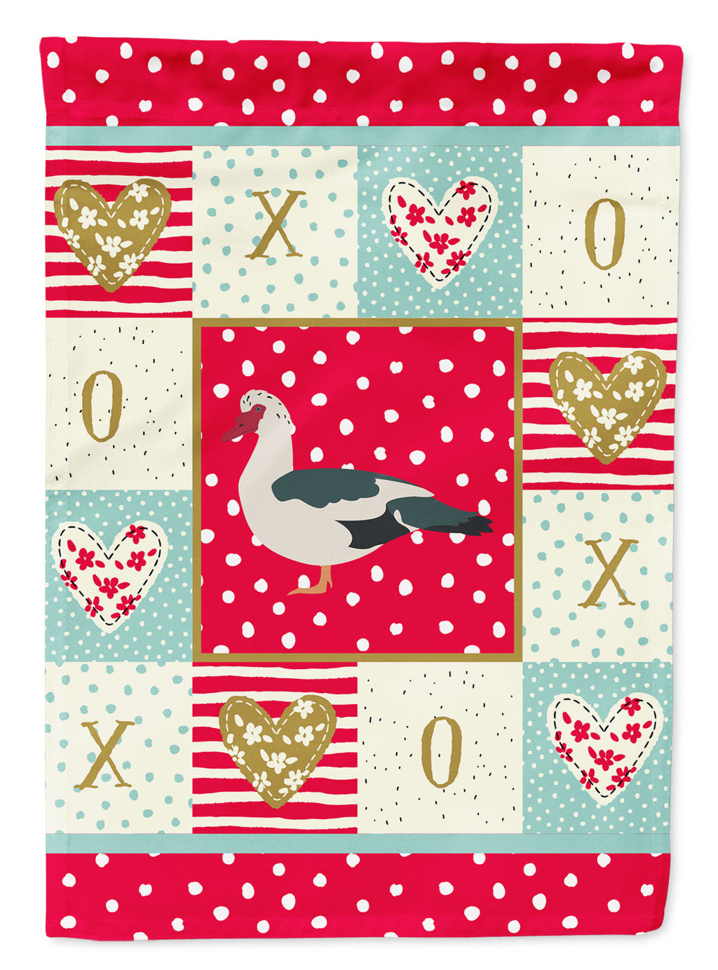 Muscovy Duck Love Garden Flag Mailbox Decorative Yard Banner Outside Patio Artwork for Flower Beds, Garden Size, Multicolor