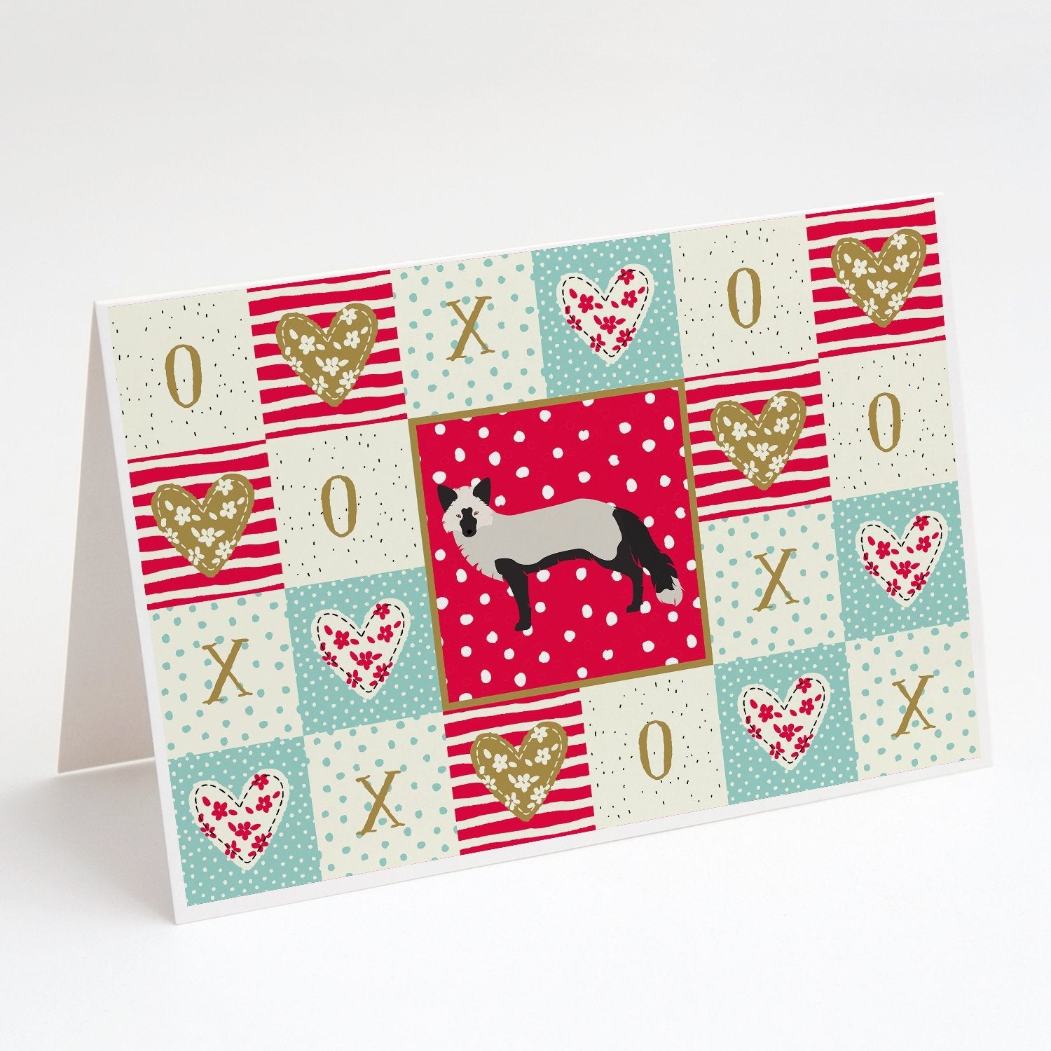 Silver Fox Love Greeting Cards Pack of 8 Blank Cards with Envelopes Whimsical A7 Size 5x7
