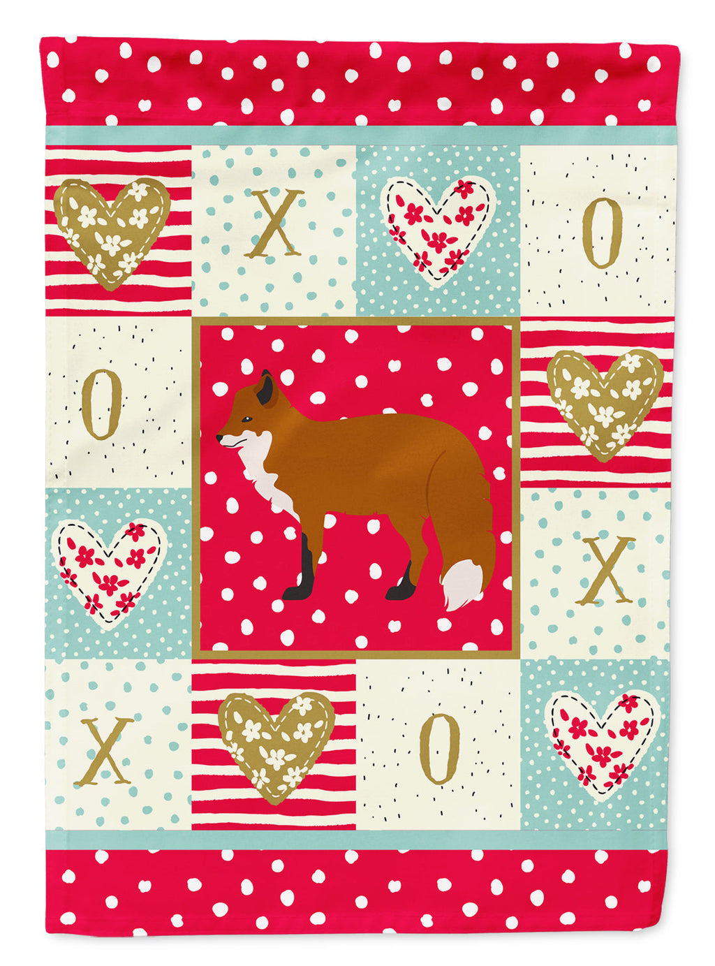 Red Fox Love Garden Flag Mailbox Decorative Yard Banner Outside Patio Artwork for Flower Beds, Garden Size, Multicolor