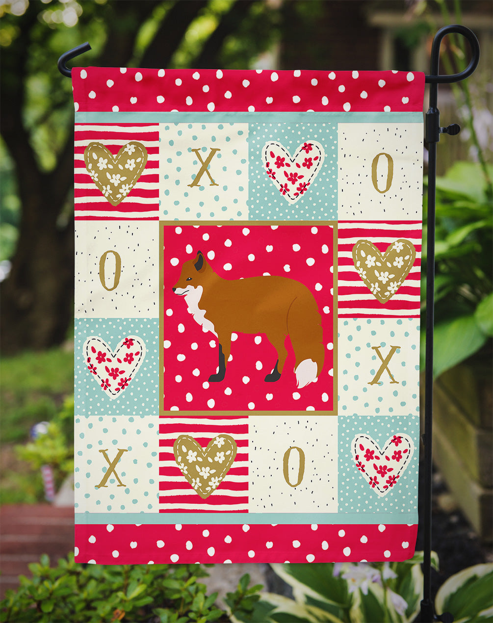 Red Fox Love Garden Flag Mailbox Decorative Yard Banner Outside Patio Artwork for Flower Beds, Garden Size, Multicolor