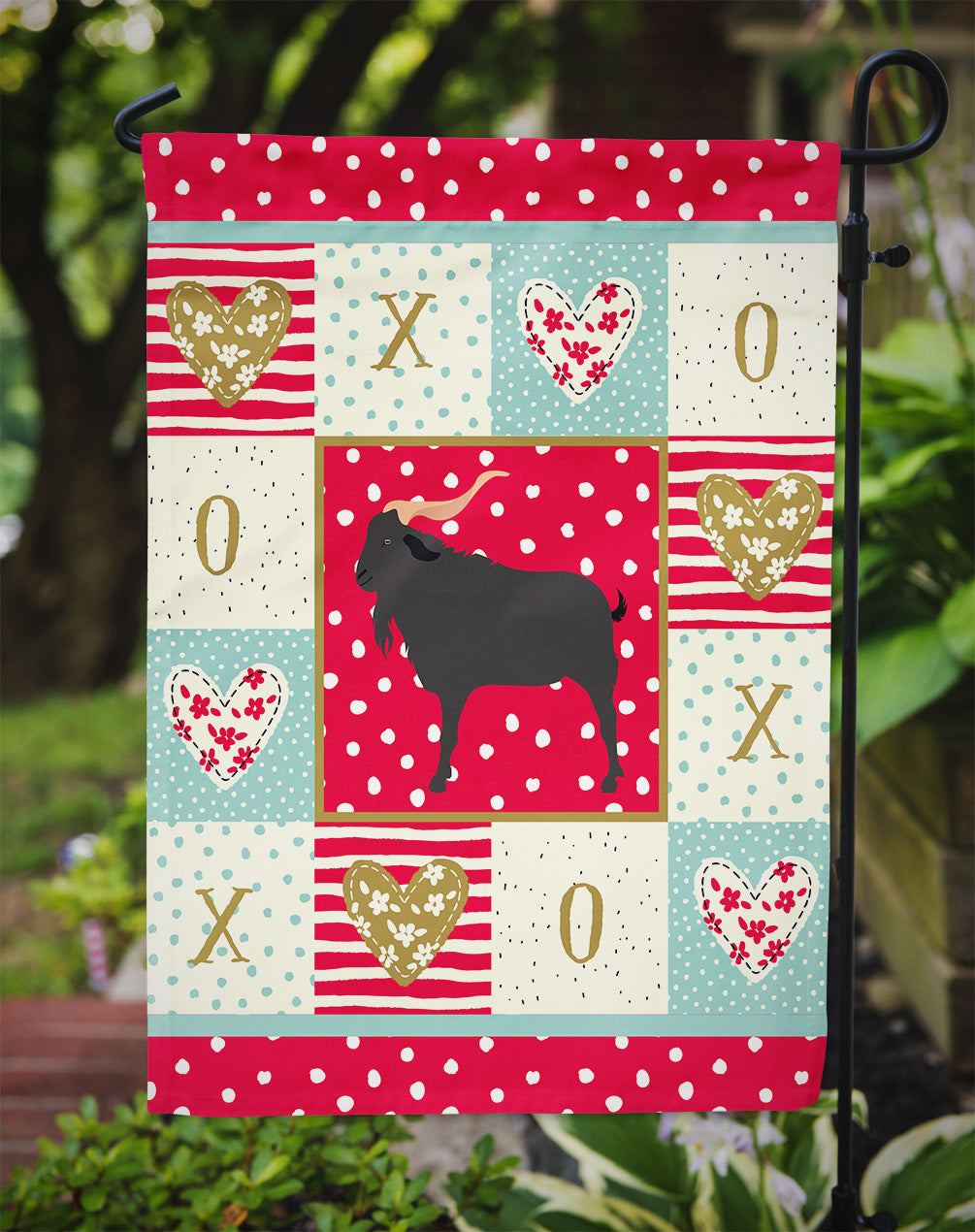 Verata Goat Love Garden Flag Mailbox Decorative Yard Banner Outside Patio Artwork for Flower Beds, Garden Size, Multicolor