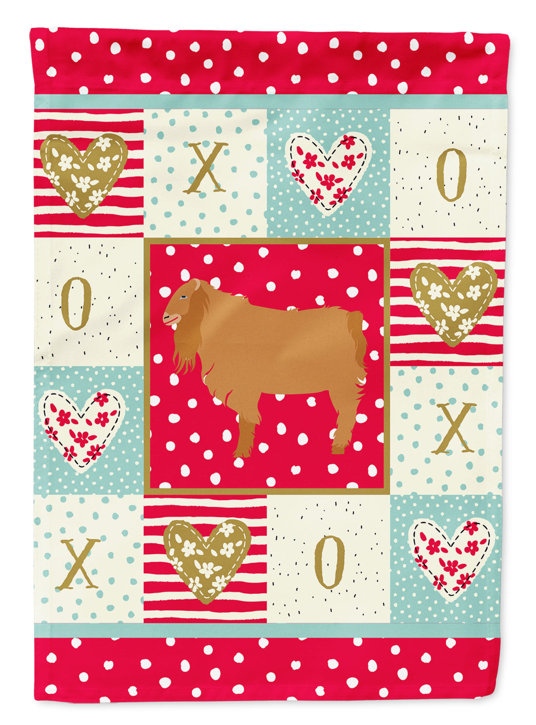 American Lamancha Goat Love House Flag 28x40 Porch Sleeve Pole Decorative Outside Yard Banner Artwork Wall Hanging, Polyester