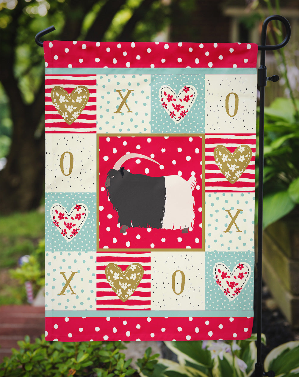 Welsh Black-Necked Goat Love Garden Flag Mailbox Decorative Yard Banner Outside Patio Artwork for Flower Beds, Garden Size, Multicolor