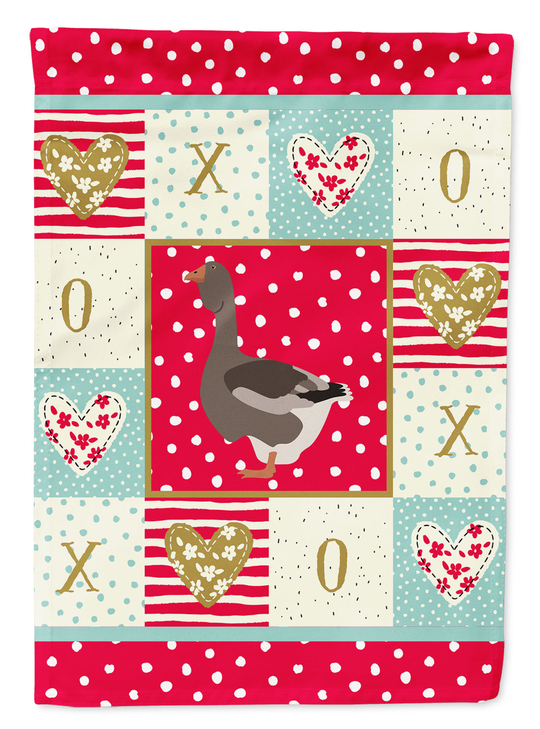 Toulouse Goose Love Garden Flag Mailbox Decorative Yard Banner Outside Patio Artwork for Flower Beds, Garden Size, Multicolor