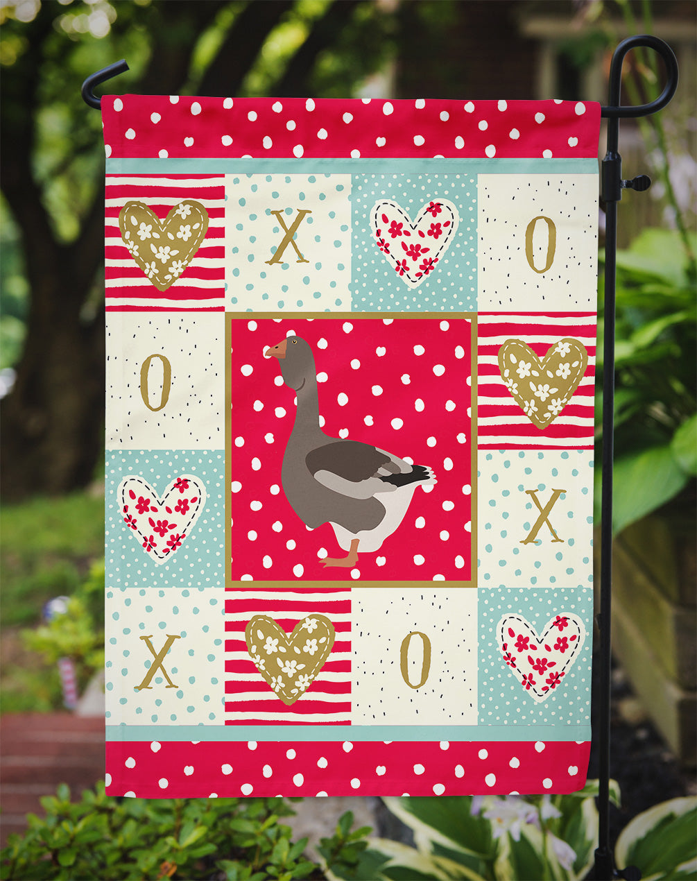 Toulouse Goose Love Garden Flag Mailbox Decorative Yard Banner Outside Patio Artwork for Flower Beds, Garden Size, Multicolor