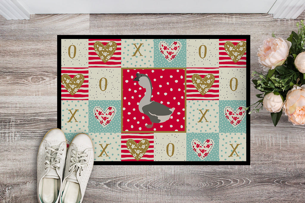 African Goose Love Doormat Indoor Outdoor 18H X 27W Front Door Mat Rugs for Entryway, Non Slip Washable