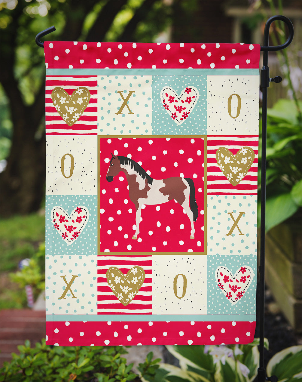 Pinto Horse Love Garden Flag Mailbox Decorative Yard Banner Outside Patio Artwork for Flower Beds, Garden Size, Multicolor