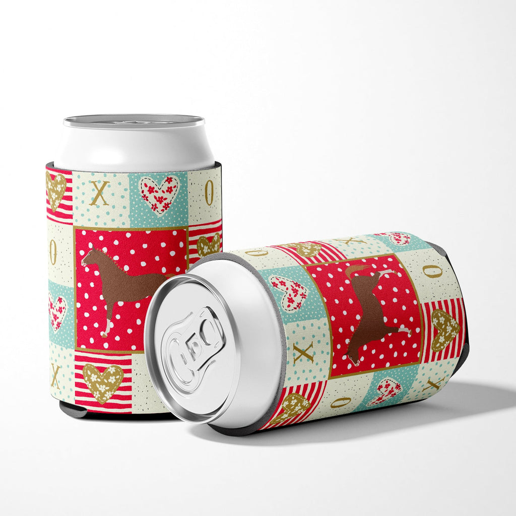 Hannoverian Horse Love Can or Bottle Hugger Cooler Sleeve for Standard 12 oz Cans, Insulated Foam Beer & Soda Can Hugger Reusable