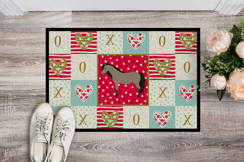 Welsh Pony Horse Love Doormat Indoor Outdoor 18H X 27W Front Door Mat Rugs for Entryway, Non Slip Washable