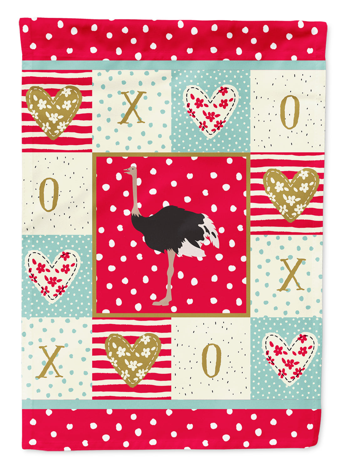 Common Ostrich Love Garden Flag Mailbox Decorative Yard Banner Outside Patio Artwork for Flower Beds, Garden Size, Multicolor