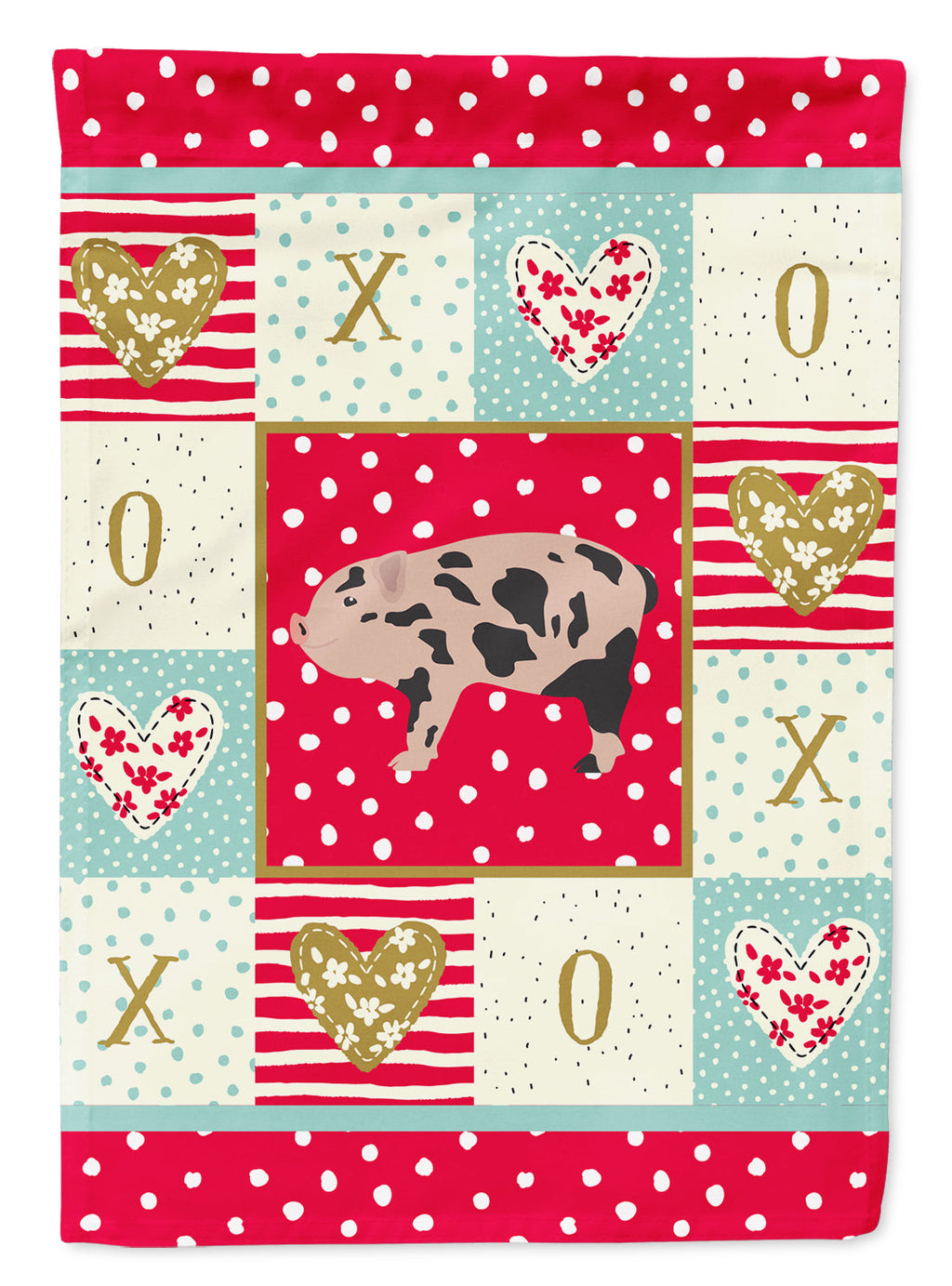 Mini Miniature Pig Love Garden Flag Mailbox Decorative Yard Banner Outside Patio Artwork for Flower Beds, Garden Size, Multicolor
