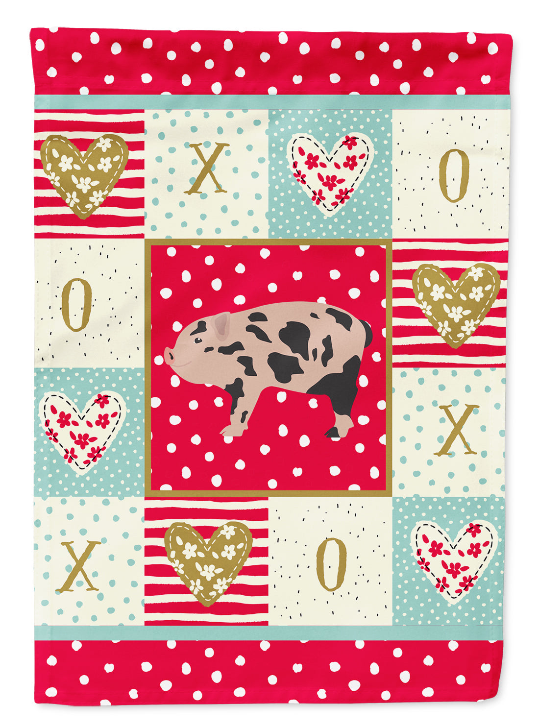 Mini Miniature Pig Love Garden Flag Mailbox Decorative Yard Banner Outside Patio Artwork for Flower Beds, Garden Size, Multicolor