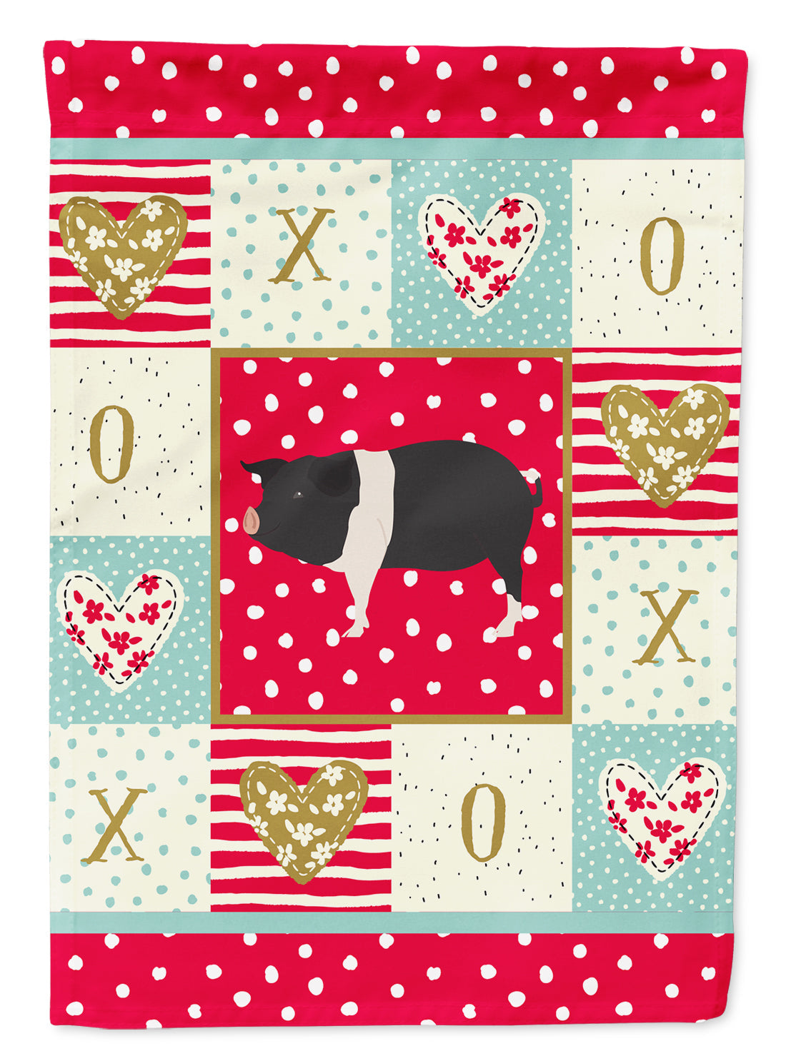 Hampshire Pig Love Garden Flag Mailbox Decorative Yard Banner Outside Patio Artwork for Flower Beds, Garden Size, Multicolor