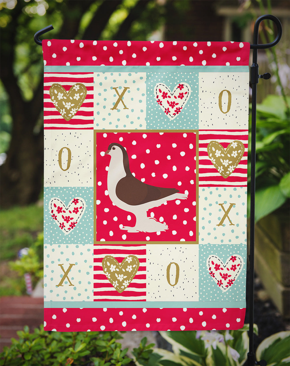 Large Pigeon Love Garden Flag Mailbox Decorative Yard Banner Outside Patio Artwork for Flower Beds, Garden Size, Multicolor