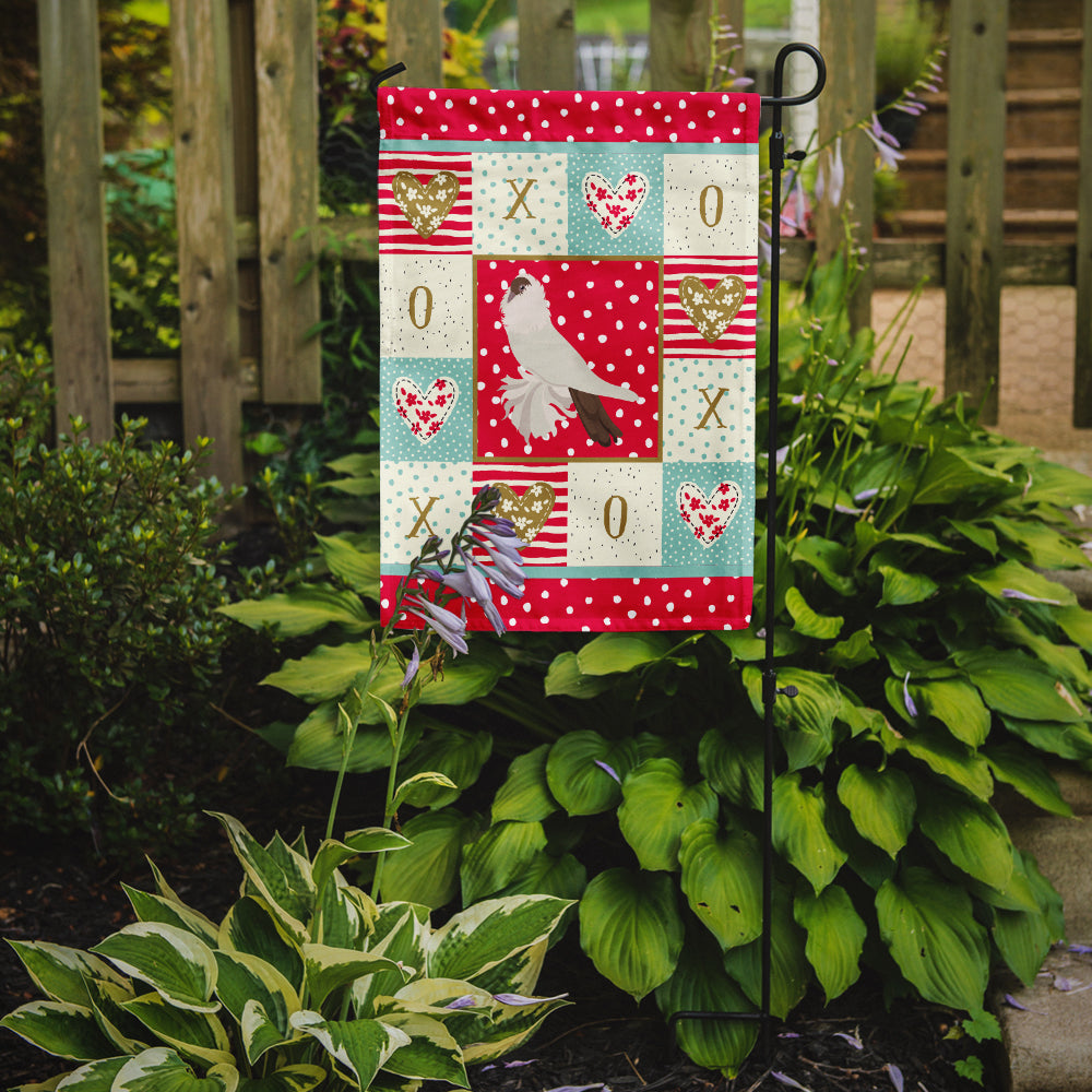 German Helmet Pigeon Love Garden Flag Mailbox Decorative Yard Banner Outside Patio Artwork for Flower Beds, Garden Size, Multicolor