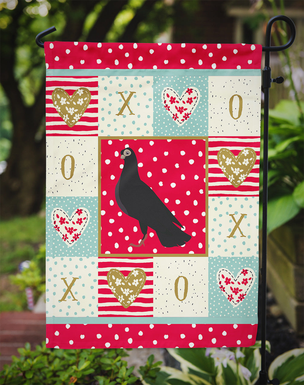 Budapest Highflyer Pigeon Love Garden Flag Mailbox Decorative Yard Banner Outside Patio Artwork for Flower Beds, Garden Size, Multicolor