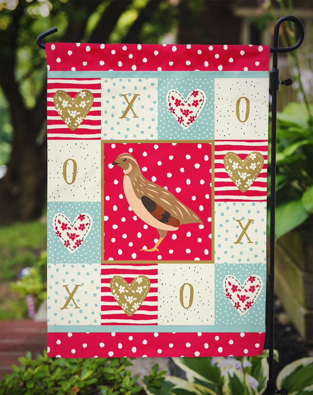 Golden Phoenix Quail Love Garden Flag Mailbox Decorative Yard Banner Outside Patio Artwork for Flower Beds, Garden Size, Multicolor