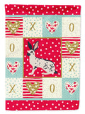 English Spot Rabbit Love Garden Flag Mailbox Decorative Yard Banner Outside Patio Artwork for Flower Beds, Garden Size, Multicolor