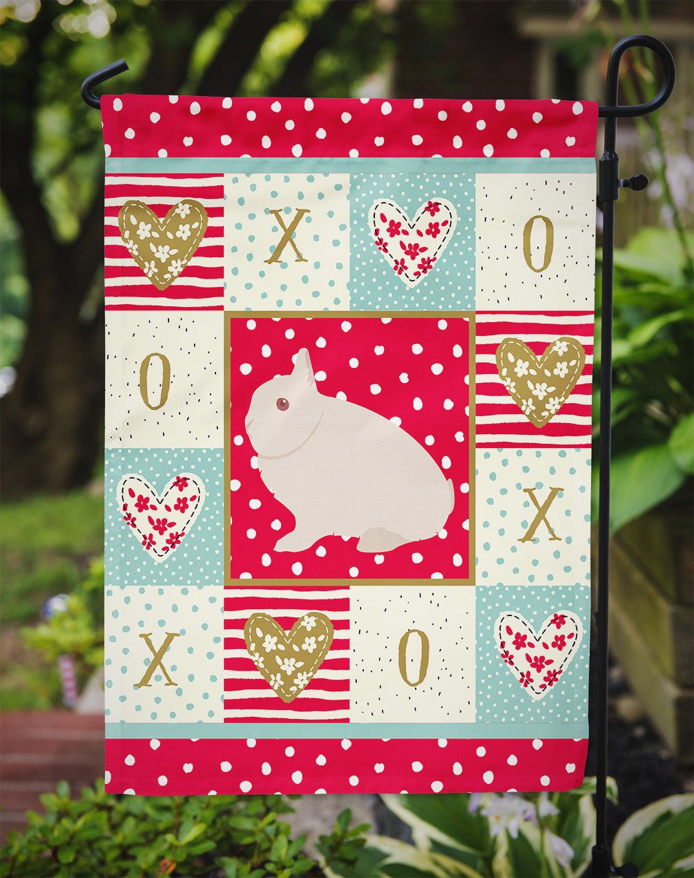 Hermelin Rabbit Love Garden Flag Mailbox Decorative Yard Banner Outside Patio Artwork for Flower Beds, Garden Size, Multicolor