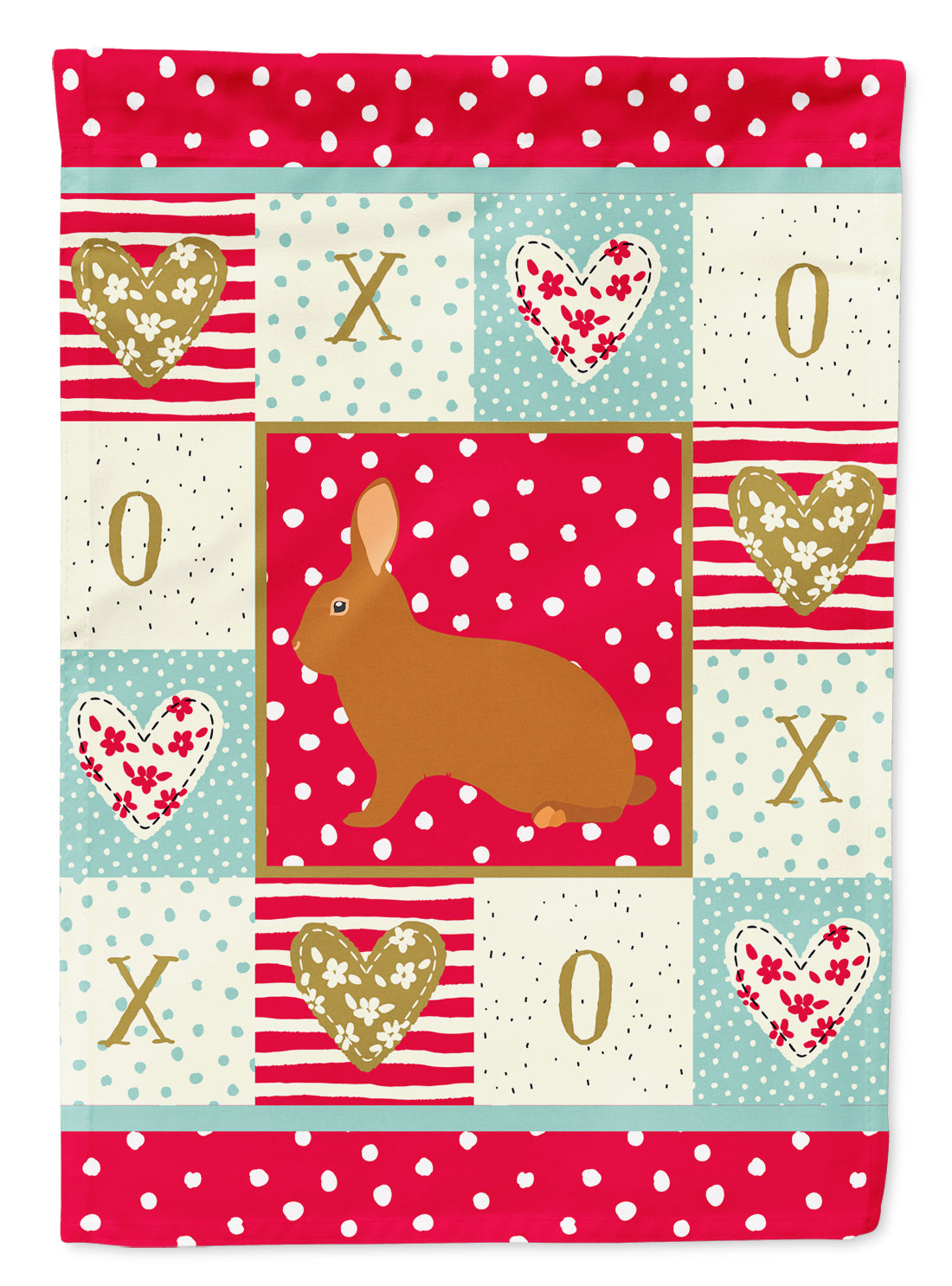 Rex Rabbit Love Garden Flag Mailbox Decorative Yard Banner Outside Patio Artwork for Flower Beds, Garden Size, Multicolor