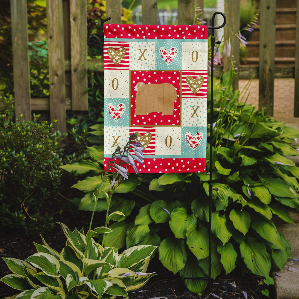 Lincoln Longwool Sheep Love Garden Flag Mailbox Decorative Yard Banner Outside Patio Artwork for Flower Beds, Garden Size, Multicolor