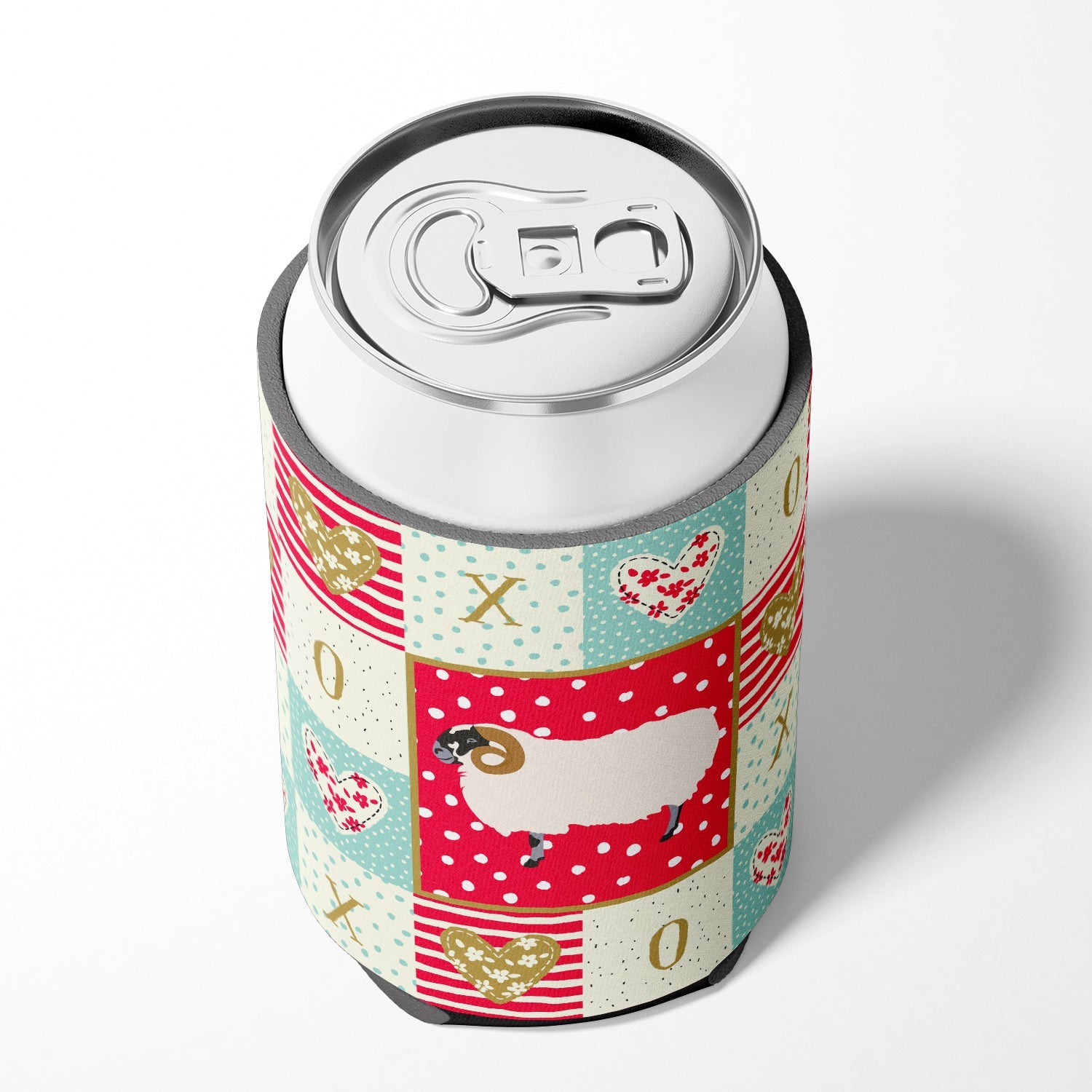Scottish Blackface Sheep Love Can or Bottle Hugger Cooler Sleeve for Standard 12 oz Cans, Insulated Foam Beer & Soda Can Hugger Reusable