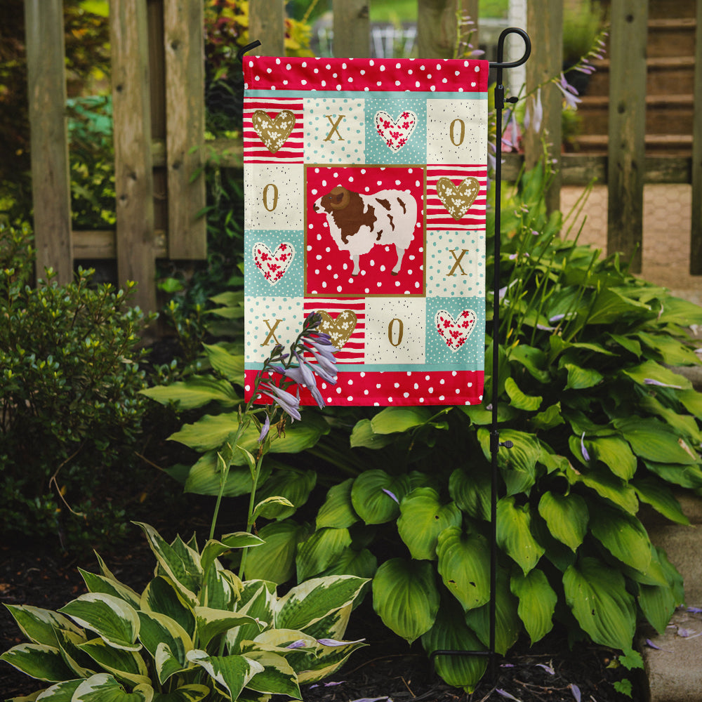 Jacob Sheep Love Garden Flag Mailbox Decorative Yard Banner Outside Patio Artwork for Flower Beds, Garden Size, Multicolor
