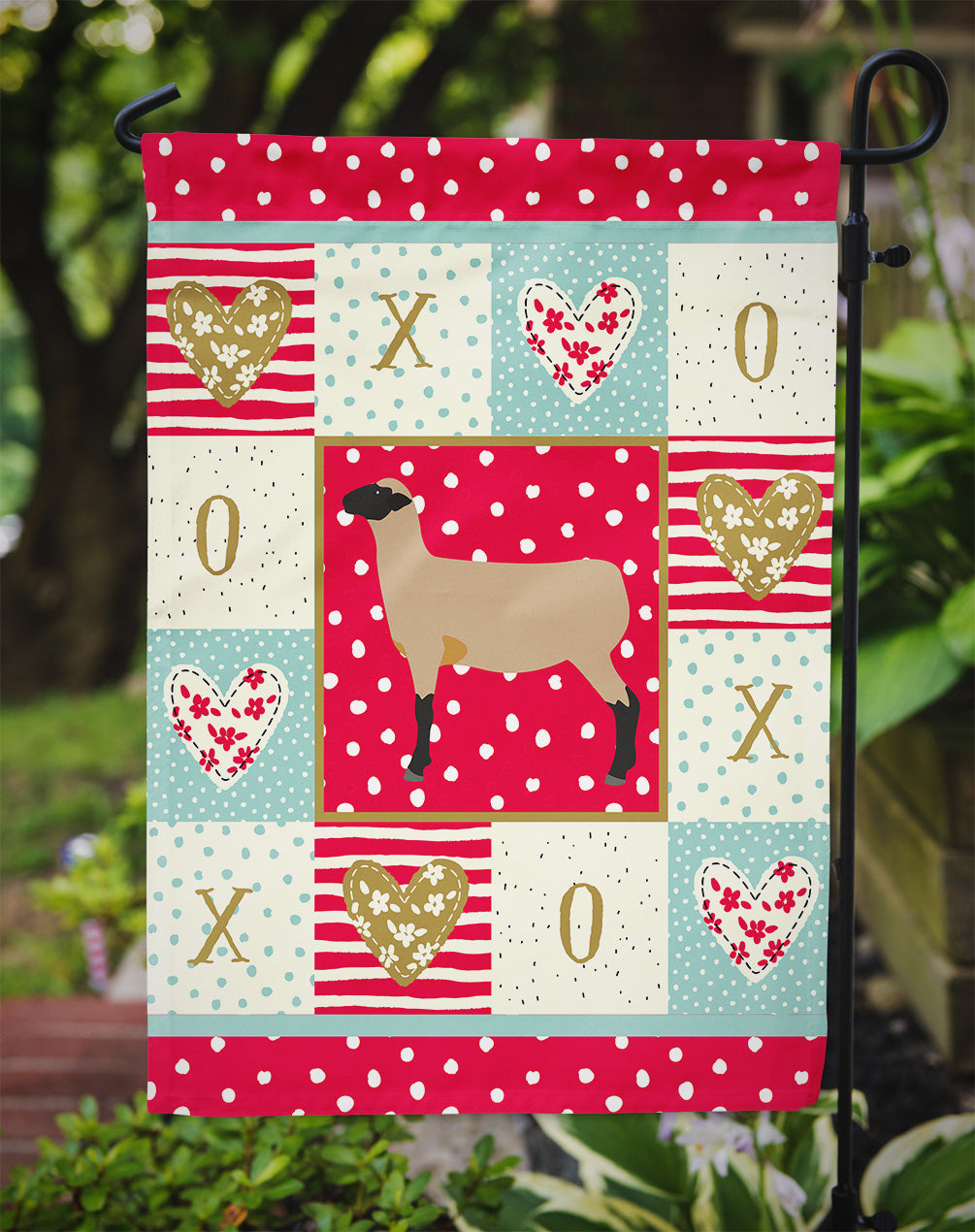 Hampshire Down Sheep Love Garden Flag Mailbox Decorative Yard Banner Outside Patio Artwork for Flower Beds, Garden Size, Multicolor