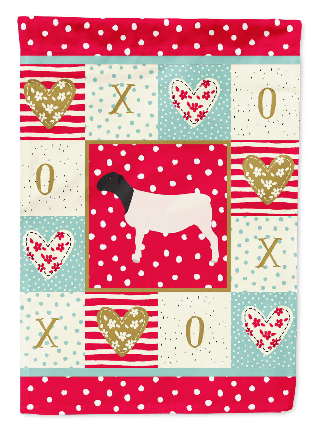 Dorper Sheep Love Garden Flag Mailbox Decorative Yard Banner Outside Patio Artwork for Flower Beds, Garden Size, Multicolor