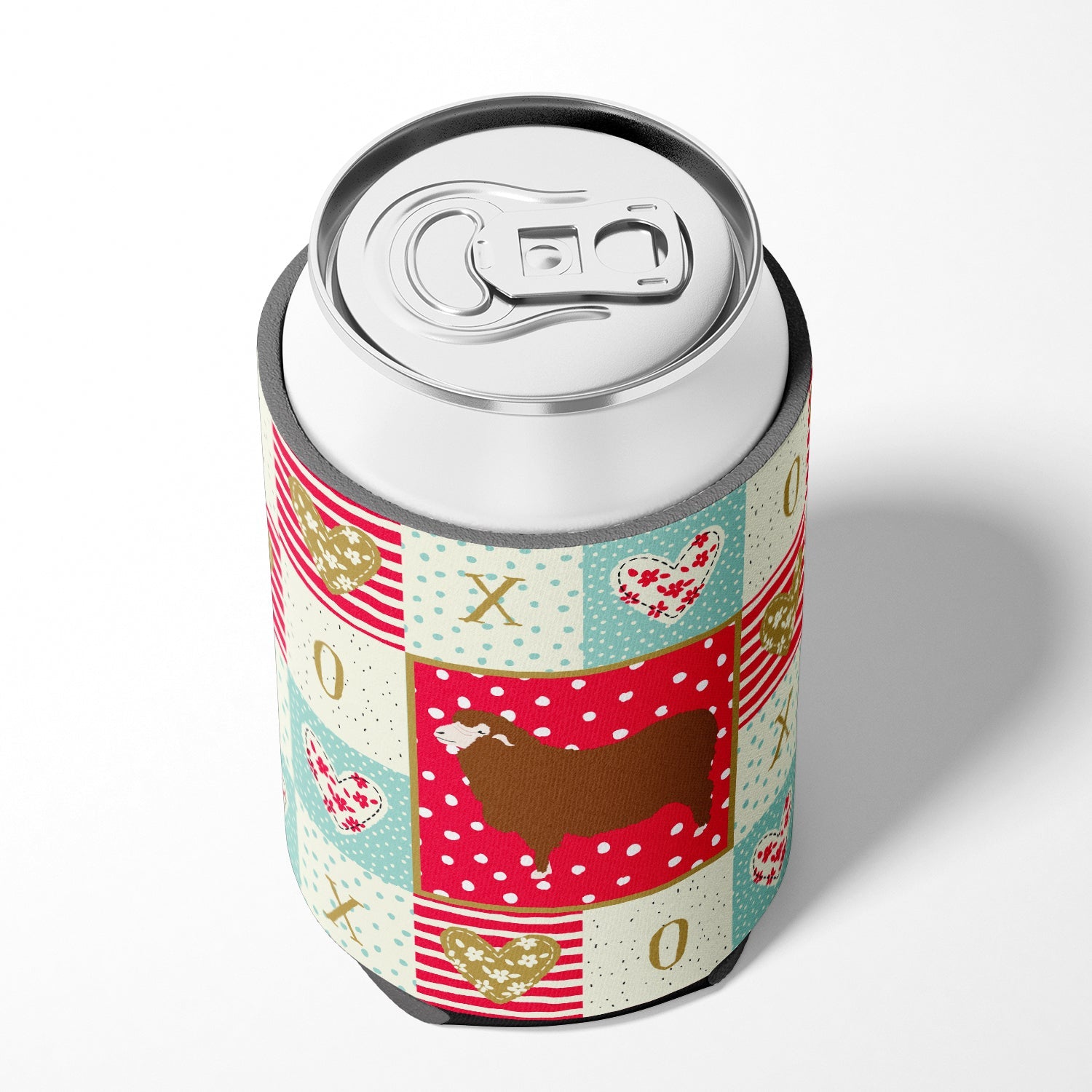 Merino Sheep Love Can or Bottle Hugger Cooler Sleeve for Standard 12 oz Cans, Insulated Foam Beer & Soda Can Hugger Reusable