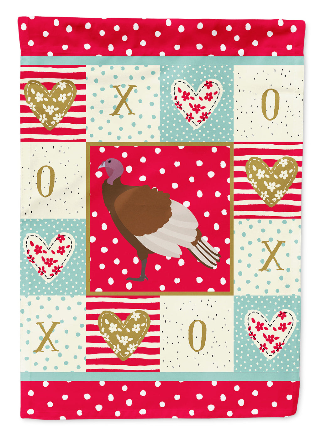Bourbon Red Turkey Hen Love Garden Flag Mailbox Decorative Yard Banner Outside Patio Artwork for Flower Beds, Garden Size, Multicolor