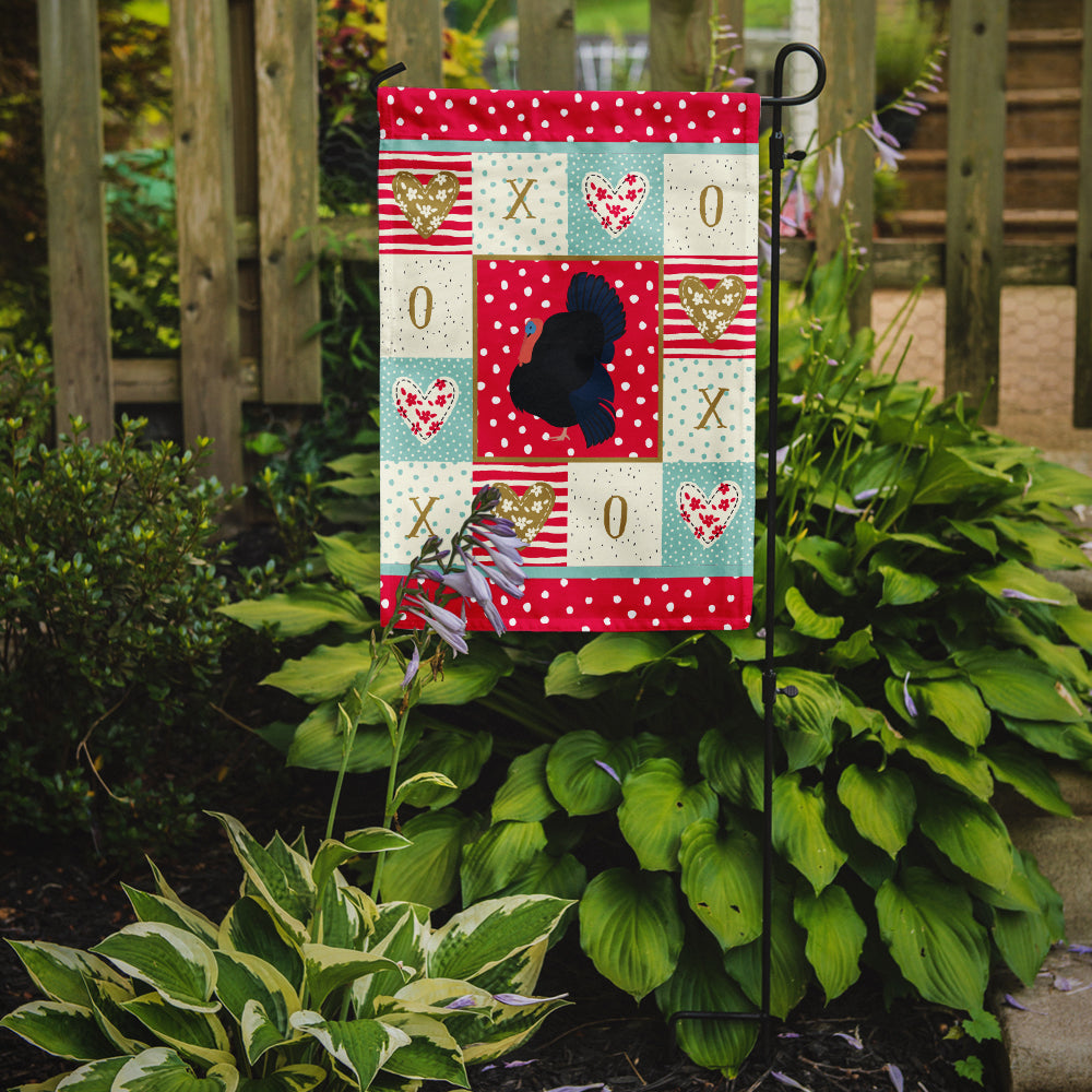 Norfolk Black Turkey Love Garden Flag Mailbox Decorative Yard Banner Outside Patio Artwork for Flower Beds, Garden Size, Multicolor