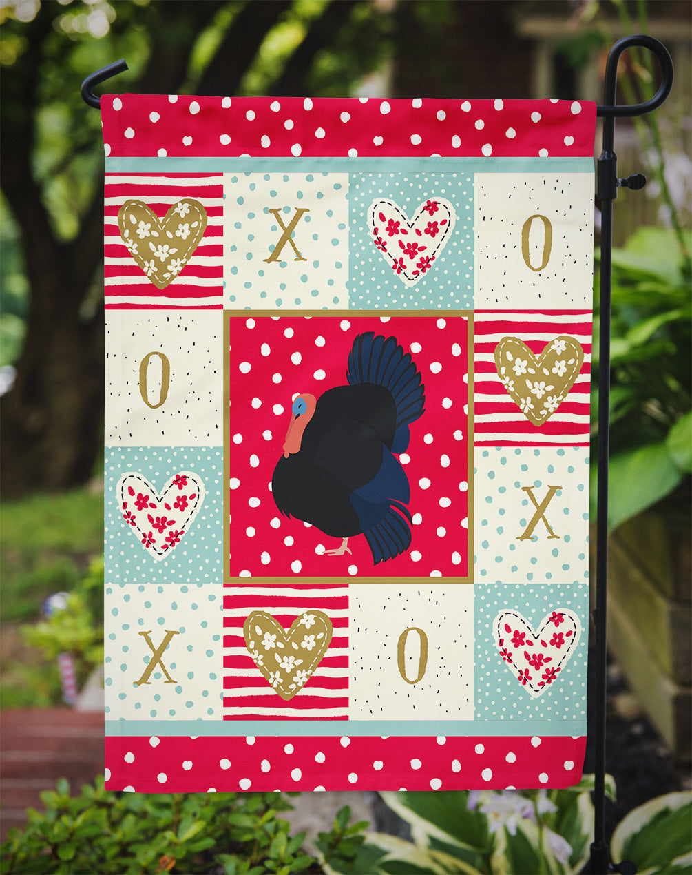 Norfolk Black Turkey Love Garden Flag Mailbox Decorative Yard Banner Outside Patio Artwork for Flower Beds, Garden Size, Multicolor