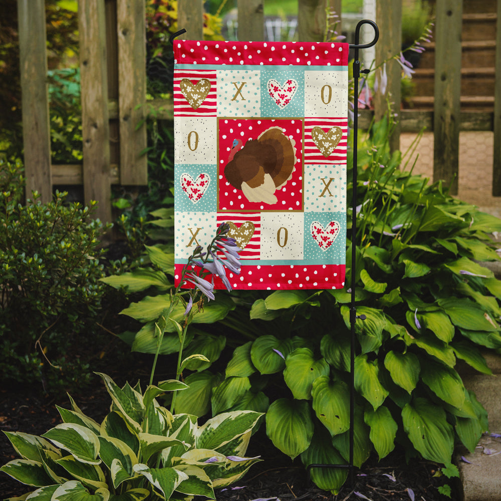 French Turkey Dindon Love Garden Flag Mailbox Decorative Yard Banner Outside Patio Artwork for Flower Beds, Garden Size, Multicolor