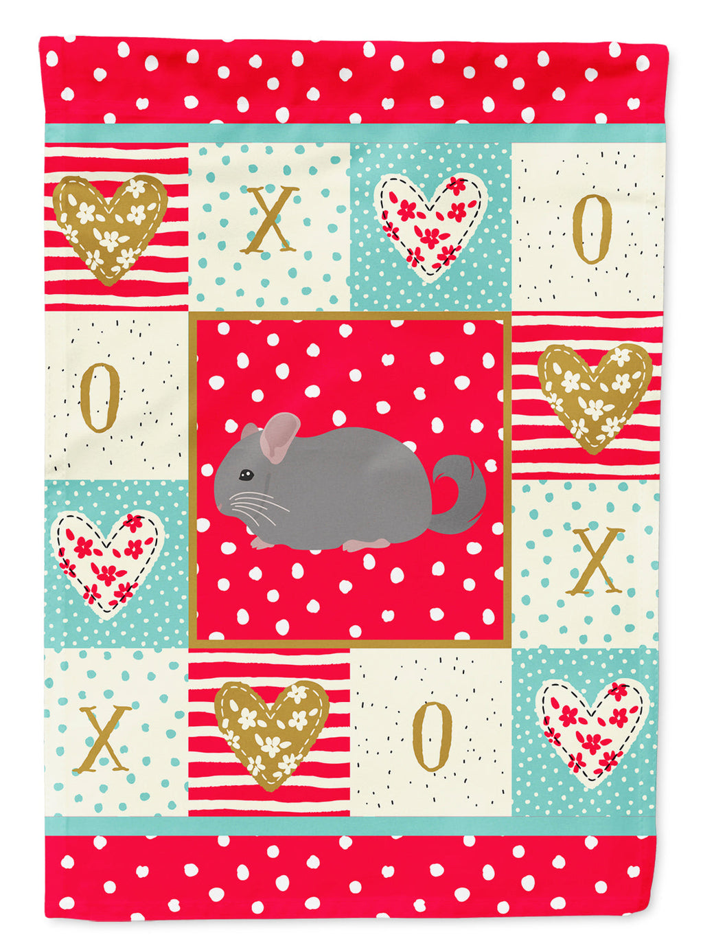 Agouti Chinchilla Love Garden Flag Mailbox Decorative Yard Banner Outside Patio Artwork for Flower Beds, Garden Size, Multicolor