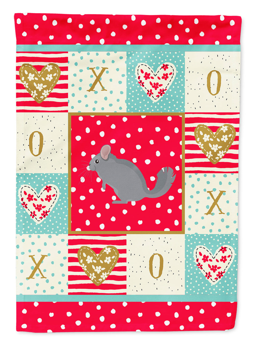 Foggy Chinchilla Love Garden Flag Mailbox Decorative Yard Banner Outside Patio Artwork for Flower Beds, Garden Size, Multicolor