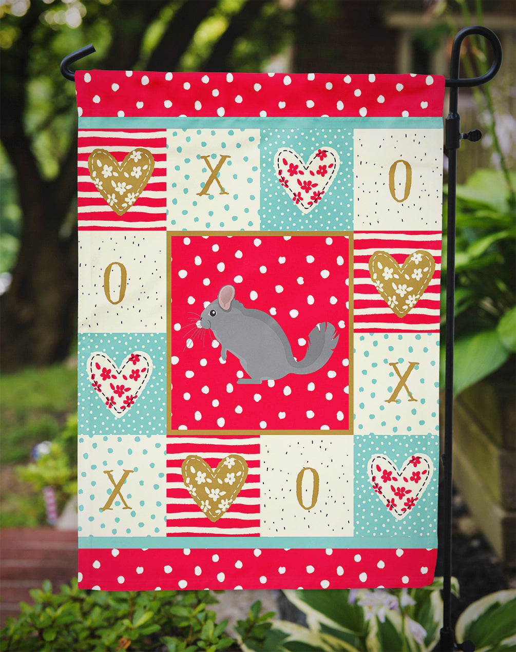 Foggy Chinchilla Love Garden Flag Mailbox Decorative Yard Banner Outside Patio Artwork for Flower Beds, Garden Size, Multicolor