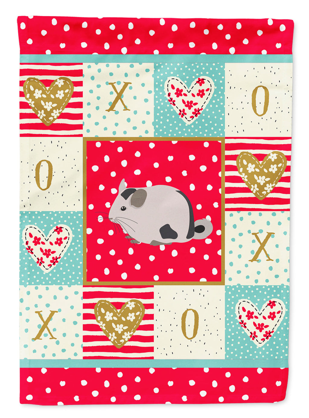 Mosaic Chinchilla Love Garden Flag Mailbox Decorative Yard Banner Outside Patio Artwork for Flower Beds, Garden Size, Multicolor