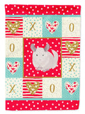 White Dominant Chinchilla Love Garden Flag Mailbox Decorative Yard Banner Outside Patio Artwork for Flower Beds, Garden Size, Multicolor