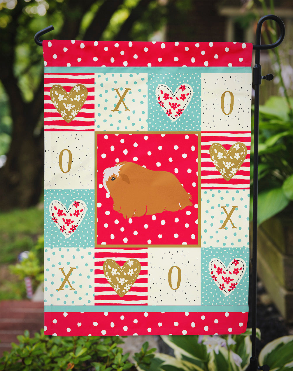 Peruvian Guinea Pig Love Garden Flag Mailbox Decorative Yard Banner Outside Patio Artwork for Flower Beds, Garden Size, Multicolor