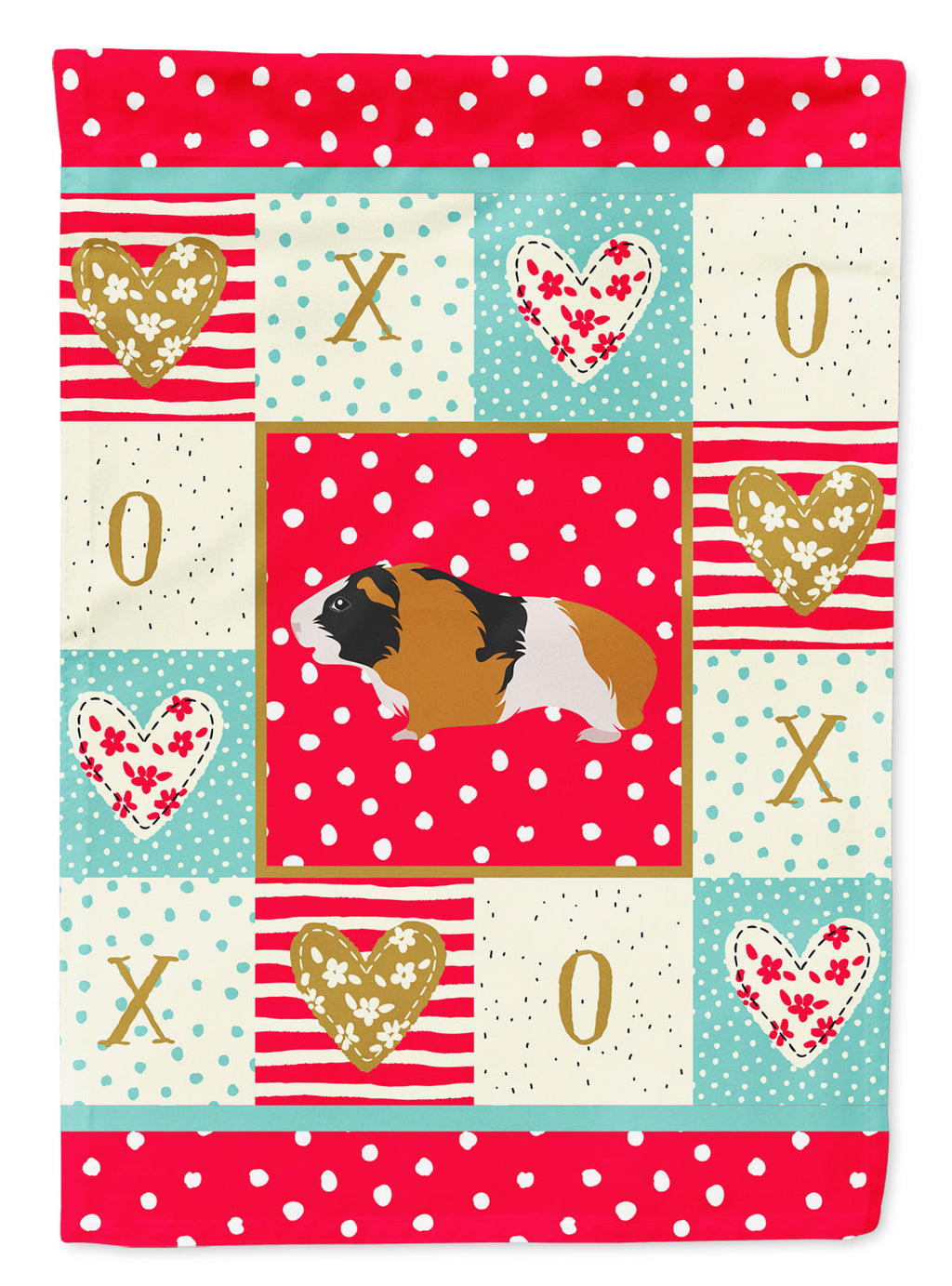 Rex Guinea Pig Love Garden Flag Mailbox Decorative Yard Banner Outside Patio Artwork for Flower Beds, Garden Size, Multicolor
