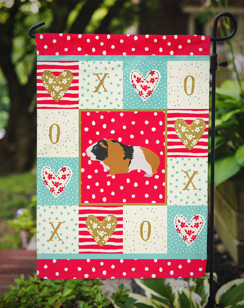 Rex Guinea Pig Love Garden Flag Mailbox Decorative Yard Banner Outside Patio Artwork for Flower Beds, Garden Size, Multicolor